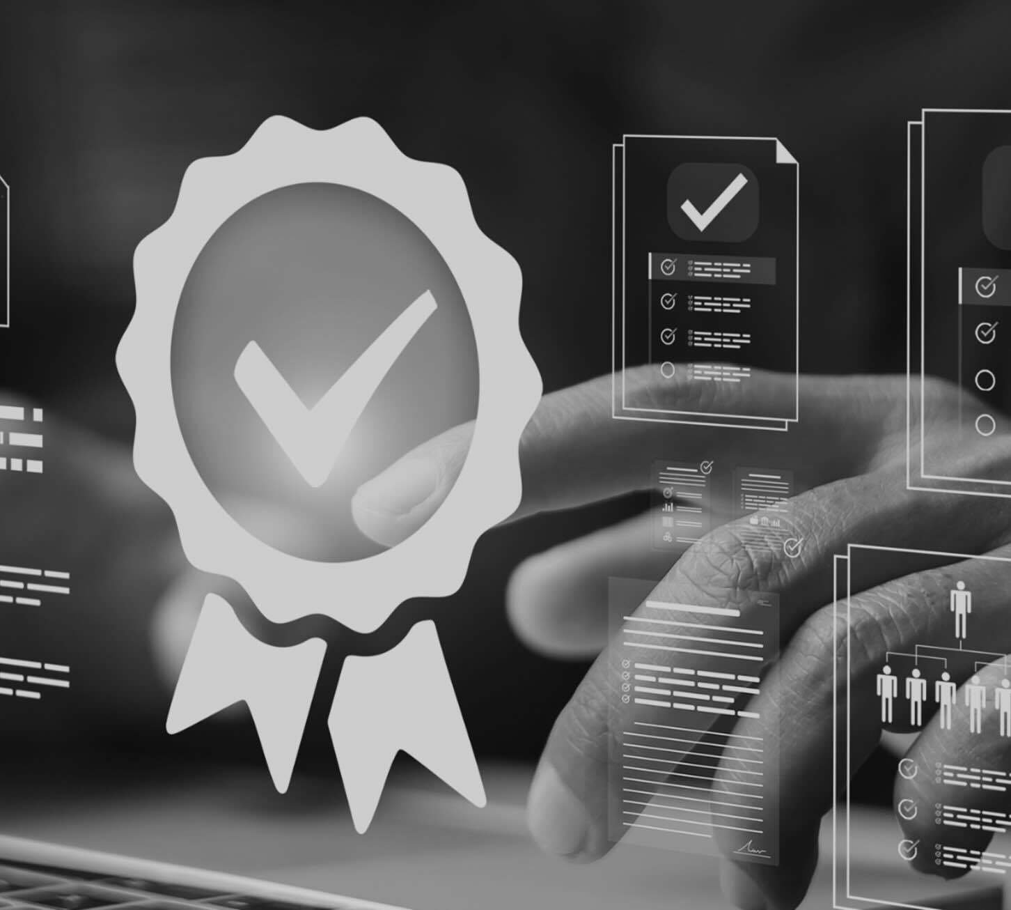 graphic image with combination of items and icons to represent professional services