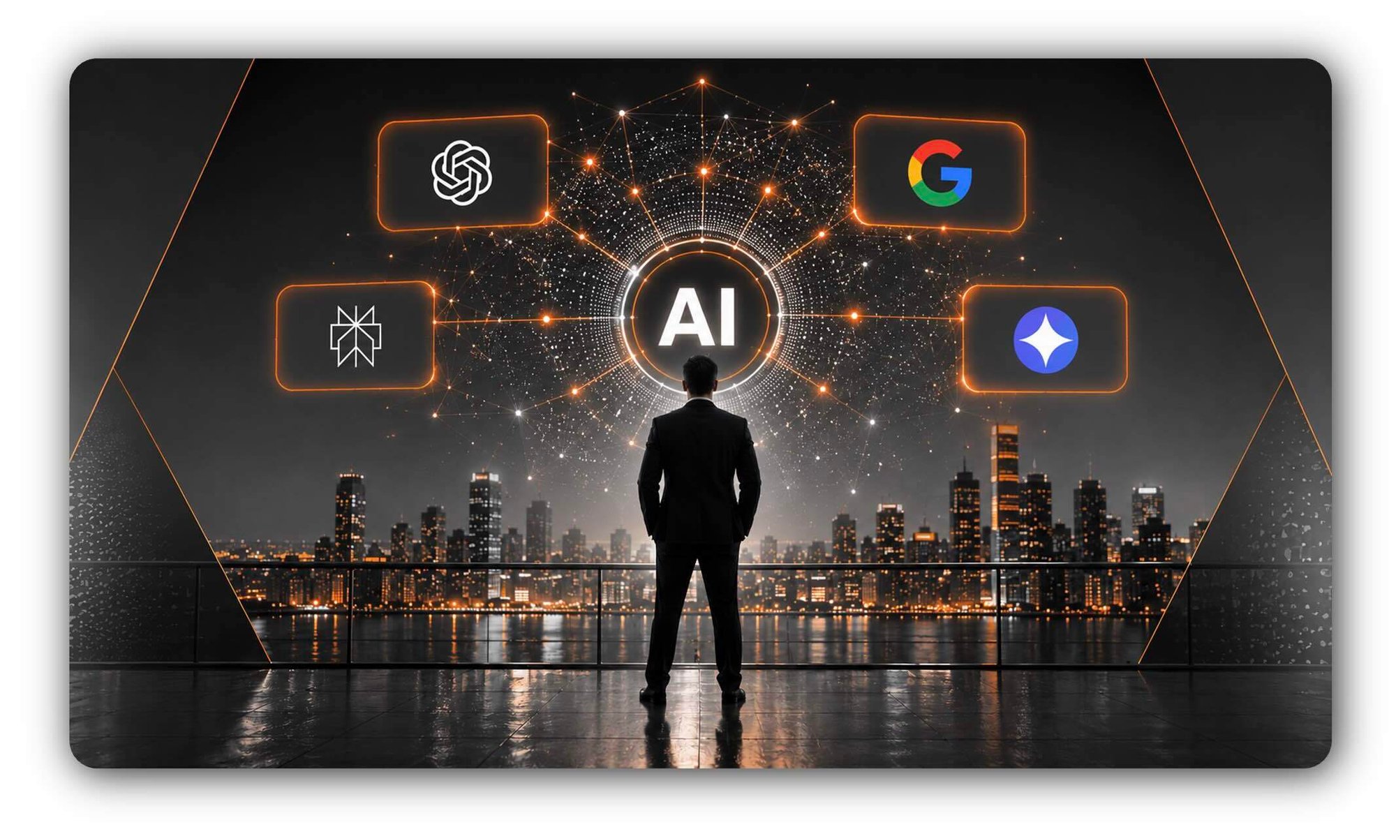 Image of business executive considering how to build an AI trust authority framework for his brand