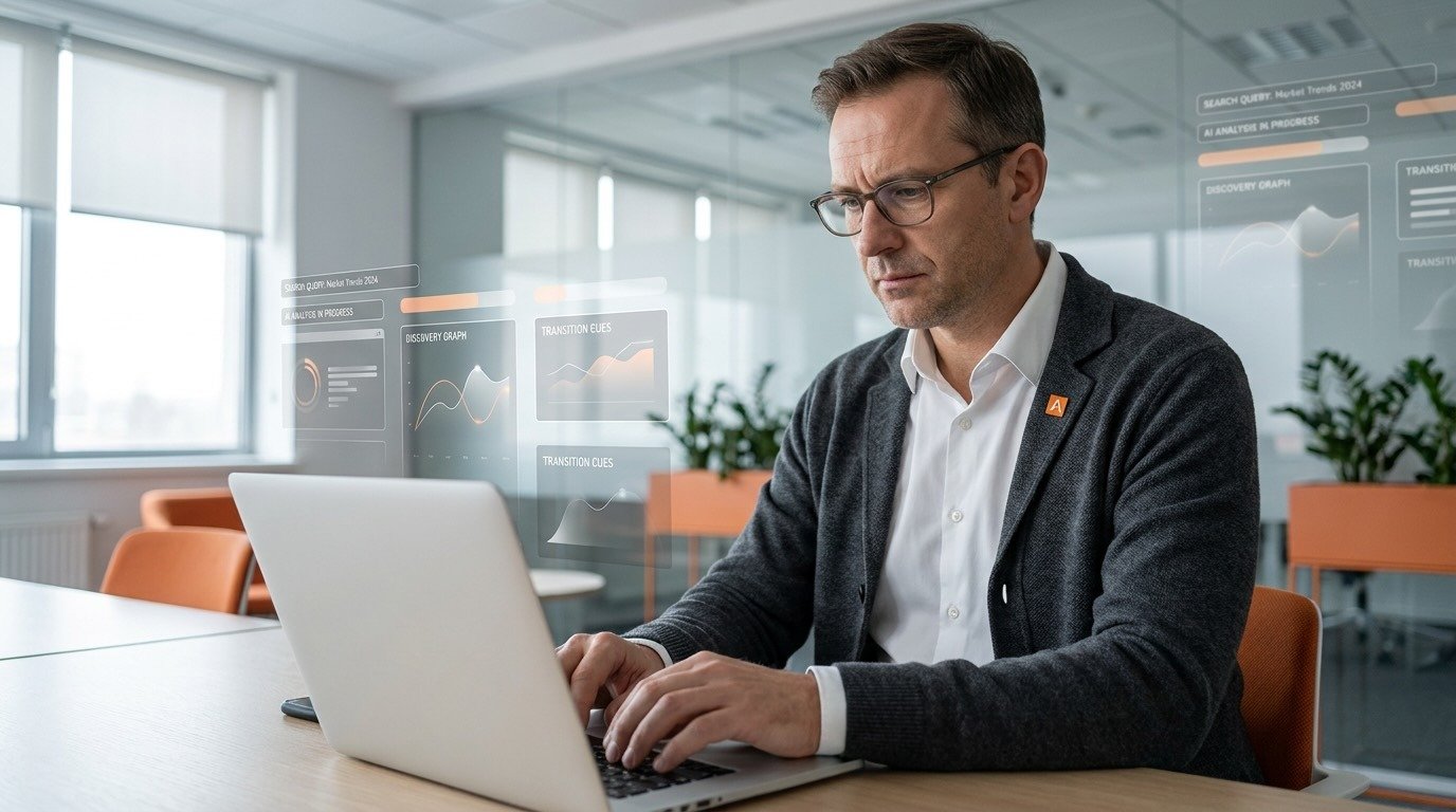 marketing leader reviewing ai dashboards