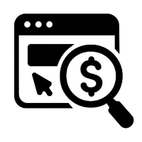 black icon Paid search no words-2-1