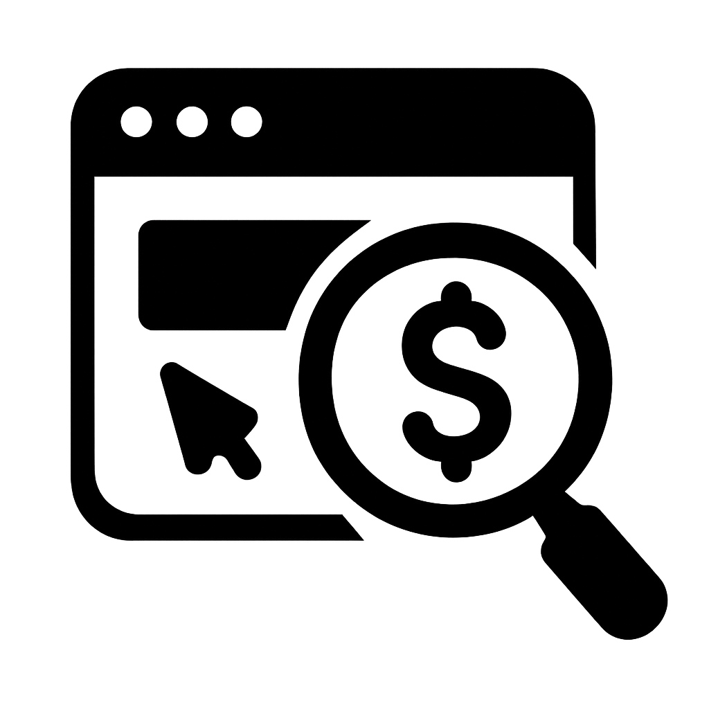 black icon Paid search no words-2