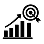 black icon for achieving business goals without person-1-1